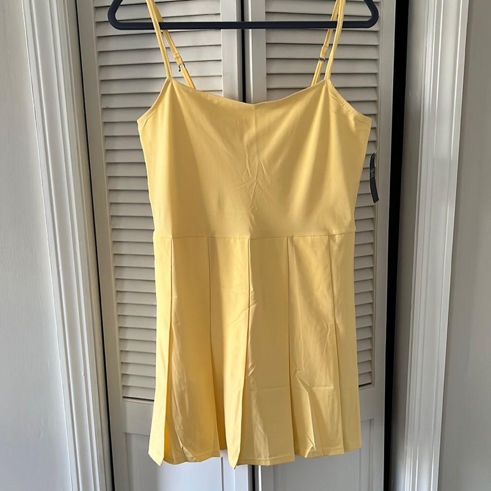 Yellow Abercrombie Pleated Traveler Dress